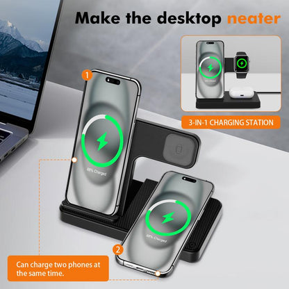Portable 3-in-1 Wireless Charger