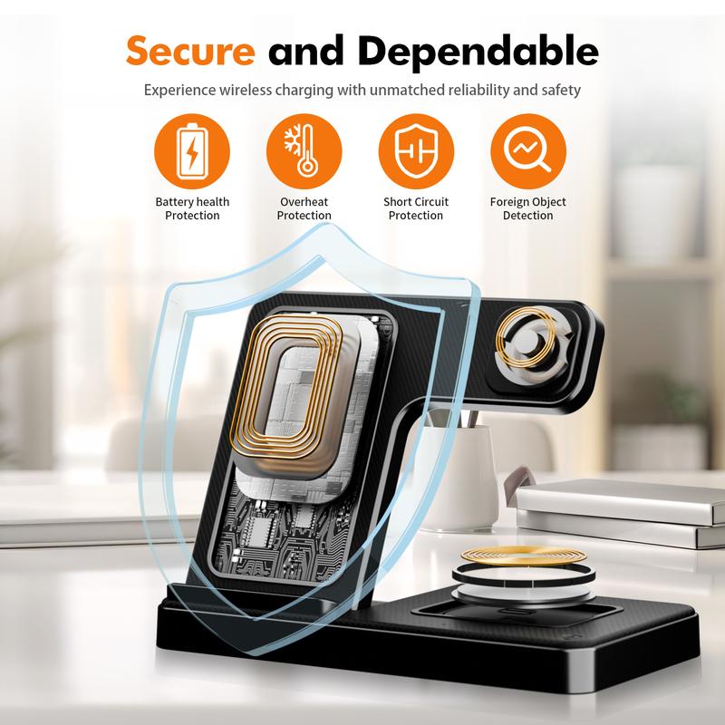 Portable 3-in-1 Wireless Charger