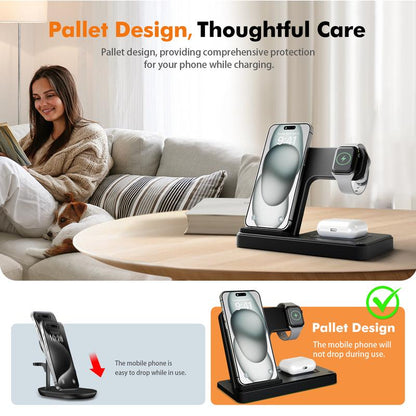 Portable 3-in-1 Wireless Charger