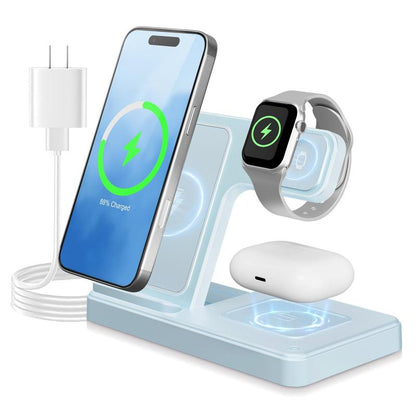 Portable 3-in-1 Wireless Charger
