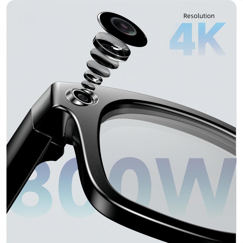 Smart AI camera glasses, equipped with 8-megapixel photochromic lenses, and real-time translation of more than 160 languages.