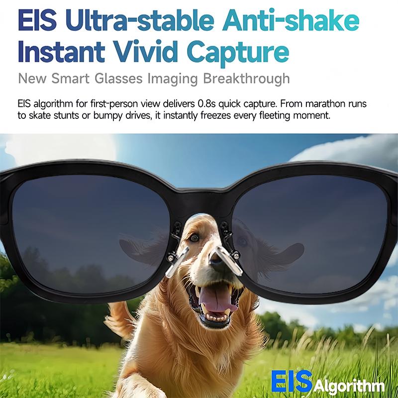 Smart AI camera glasses, equipped with 8-megapixel photochromic lenses, and real-time translation of more than 160 languages.