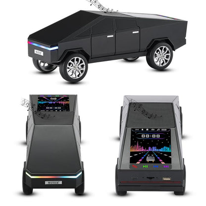 The WSTER WS-580 pickup truck-shaped Bluetooth speaker supports USB, TF card, AUX, FM radio, and TWS pairing.