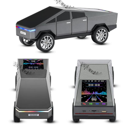 The WSTER WS-580 pickup truck-shaped Bluetooth speaker supports USB, TF card, AUX, FM radio, and TWS pairing.